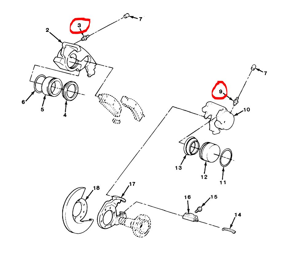 Entlüftungsschraube Bremssattel